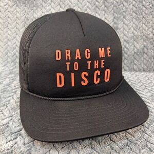 Drag Me To The Disco Unisex Black Format Trucker Hat Snapback Rope Mesh OSFM